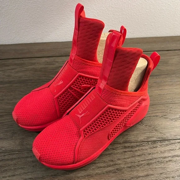 EUC [Fenty x PUMA] Rhianna Trainer in High Risk Red Athletic Sneakers Womens 6.5 - Picture 4 of 15